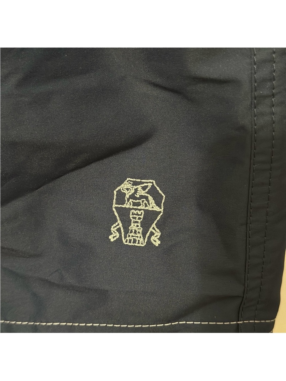 $800 Brunello Cucinelli Navy Swim Trunks Shorts XXL Blue Luxury Italy - Picture 5 of 15